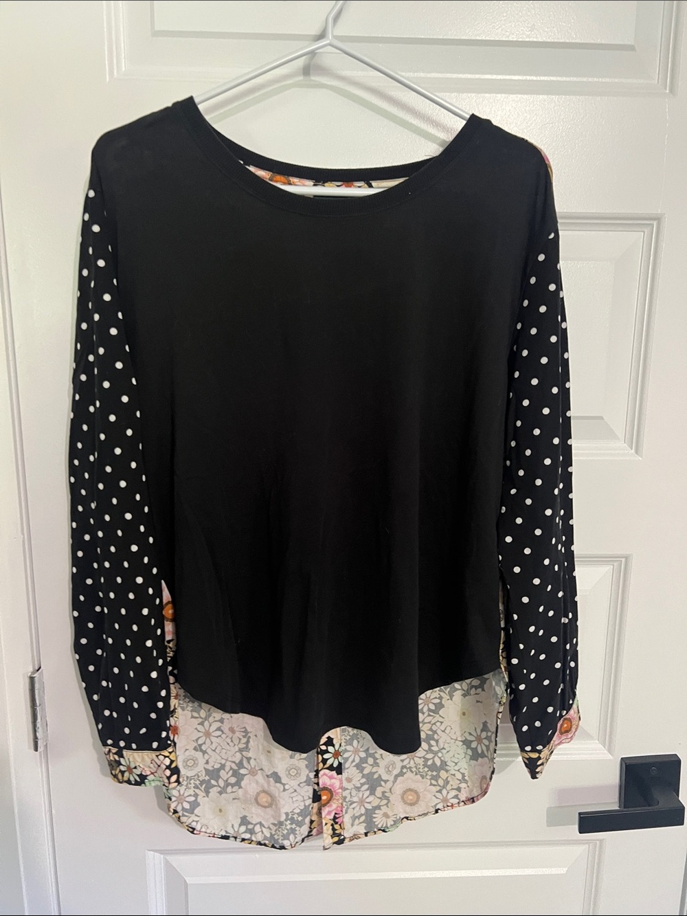 Maeve by Anthropologie Mixed-Print Long Sleeve Women's Top